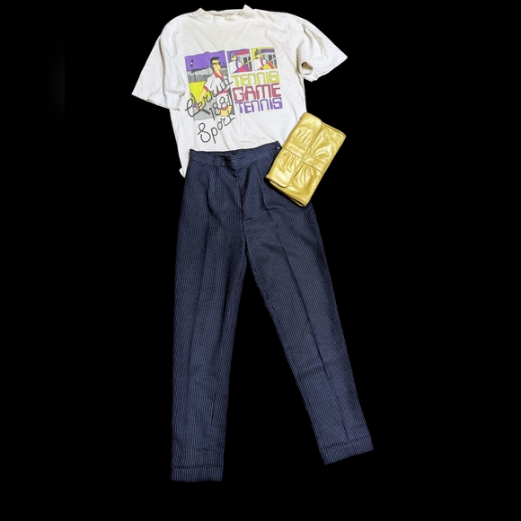 Vintage high waisted pinstripe pants - Picture 2 of 6